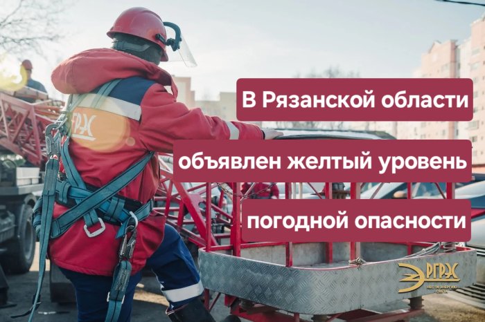 В Рязанской области объявлен желтый уровень погодной опасности 